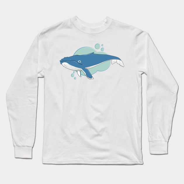 humpback whale Long Sleeve T-Shirt by danielasynner